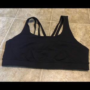 Black Lululemon sports bra size 12